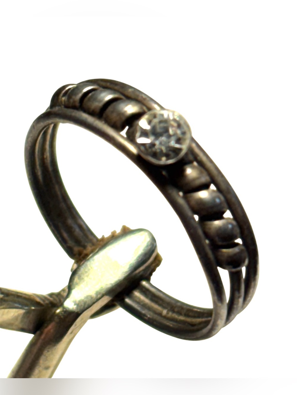 Antique Silver Ring size 5 adjustable